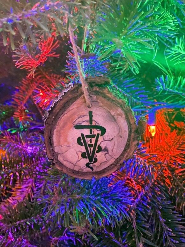 Veterinary Christmas ornament, Rustic Christmas ornament, Caduceus ornament, Possible to personalize - Image 7