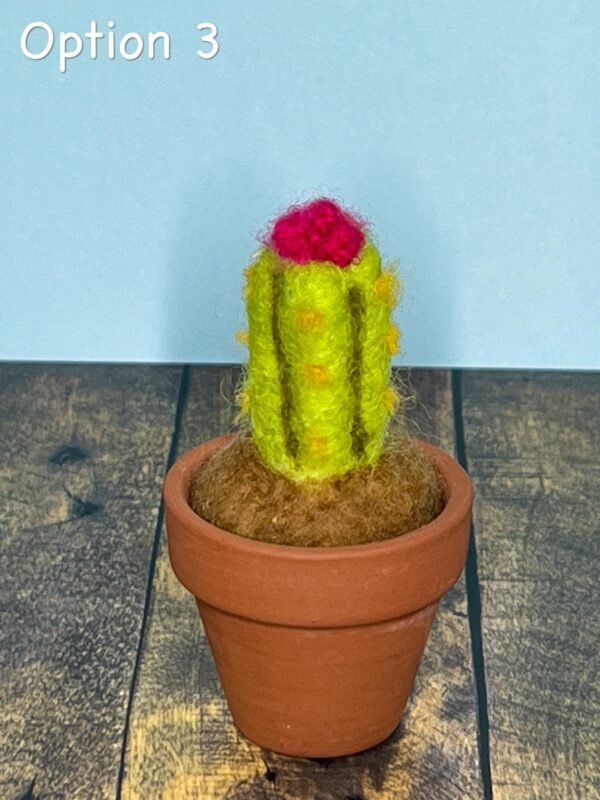 Needle Felted Cactus Decoration Fake Cactus Shelf Decor Artificial Cactus Southwestern Desert Theme, Seventh Wedding Anniversary Wool - Image 5