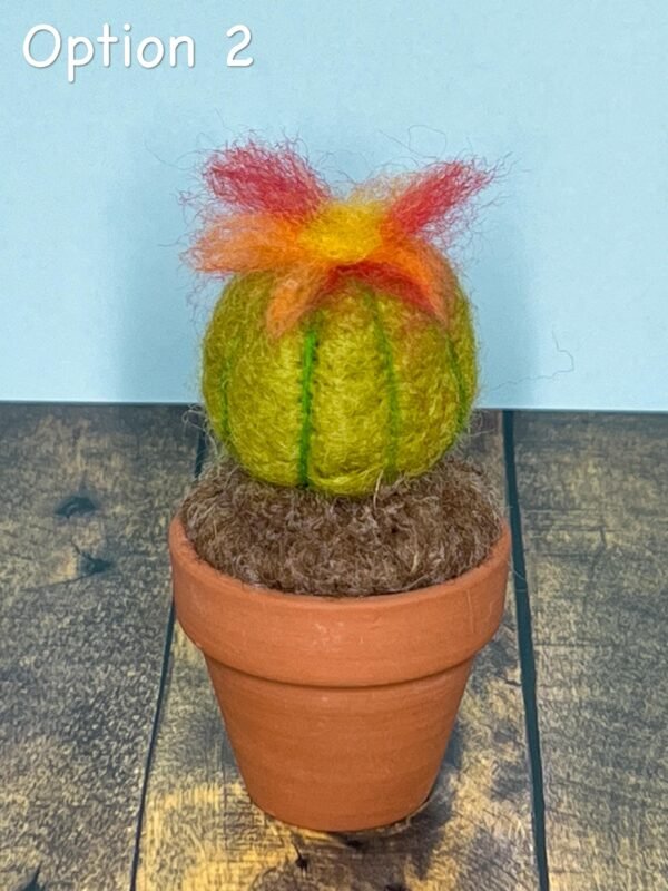 Needle Felted Cactus Decoration Fake Cactus Shelf Decor Artificial Cactus Southwestern Desert Theme, Seventh Wedding Anniversary Wool - Image 4
