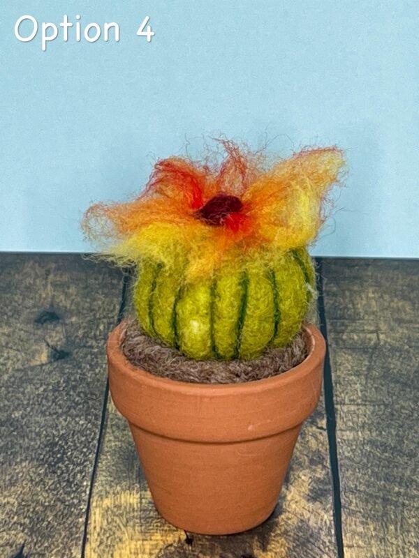 Needle Felted Cactus Decoration Fake Cactus Shelf Decor Artificial Cactus Southwestern Desert Theme, Seventh Wedding Anniversary Wool - Image 6