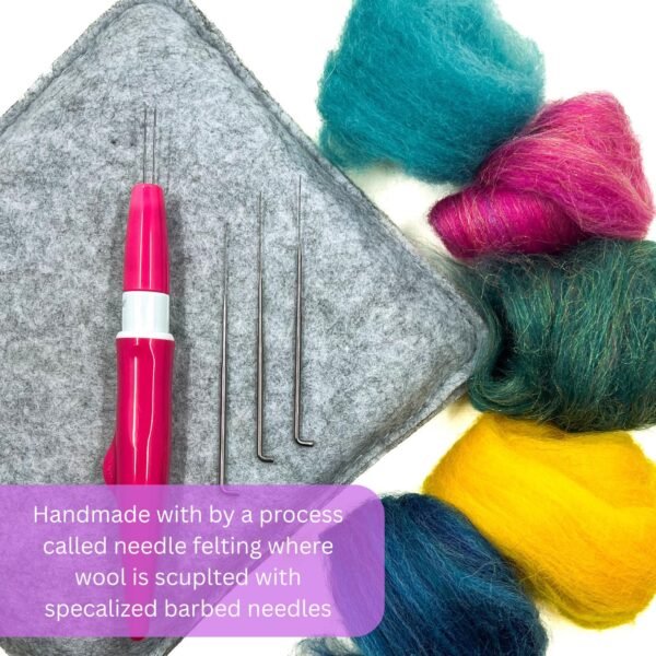 Needle Felted Sheep Ornament 4-Inch Purple Wool Animal Cute Christmas Decor Secret Santa Gift Office Desk Decor 7-Year Anniversary Present - Image 10