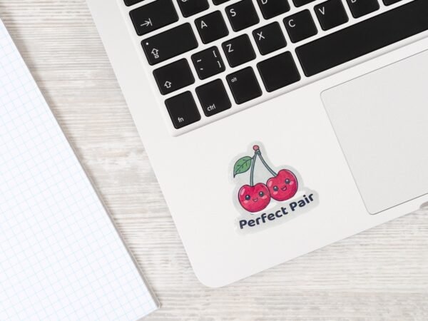 Cherry Vinyl Sticker Holographic Kawaii Fruit Water-Resistant Decal Die Cut Sticker Gift for Friend Lunchbox Sticker - Image 6