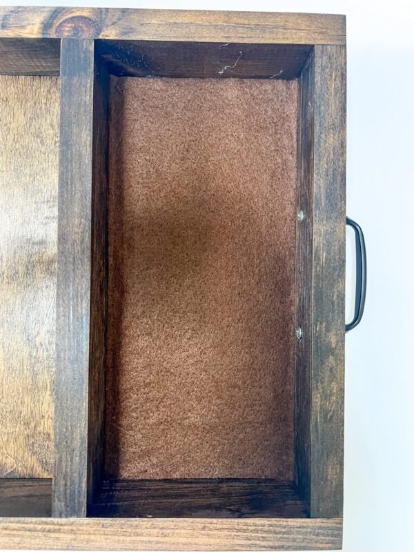 Lap tray for crafts lap table for punch needle frame rug hooking needle felting pad with area for craft tools and supplies. - Image 3