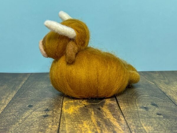 Needle Felted Highland Cow Sheep Wool Hairy Coo Cute Animal Figurine Fall Decor Unique Gift for Mom Anniversary and Housewarming - Image 3