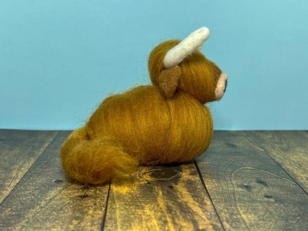 Needle Felted Highland Cow Sheep Wool Hairy Coo Cute Animal Figurine Fall Decor Unique Gift for Mom Anniversary and Housewarming - Image 5