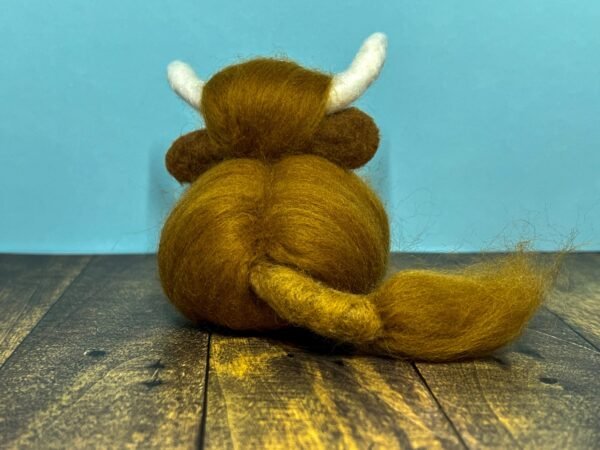 Needle Felted Highland Cow Sheep Wool Hairy Coo Cute Animal Figurine Fall Decor Unique Gift for Mom Anniversary and Housewarming - Image 4