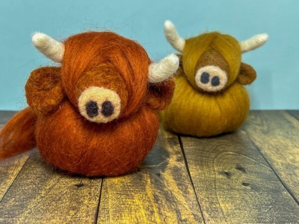 Needle Felted Highland Cow Sheep Wool Hairy Coo Cute Animal Figurine Fall Decor Unique Gift for Mom Anniversary and Housewarming - Image 6