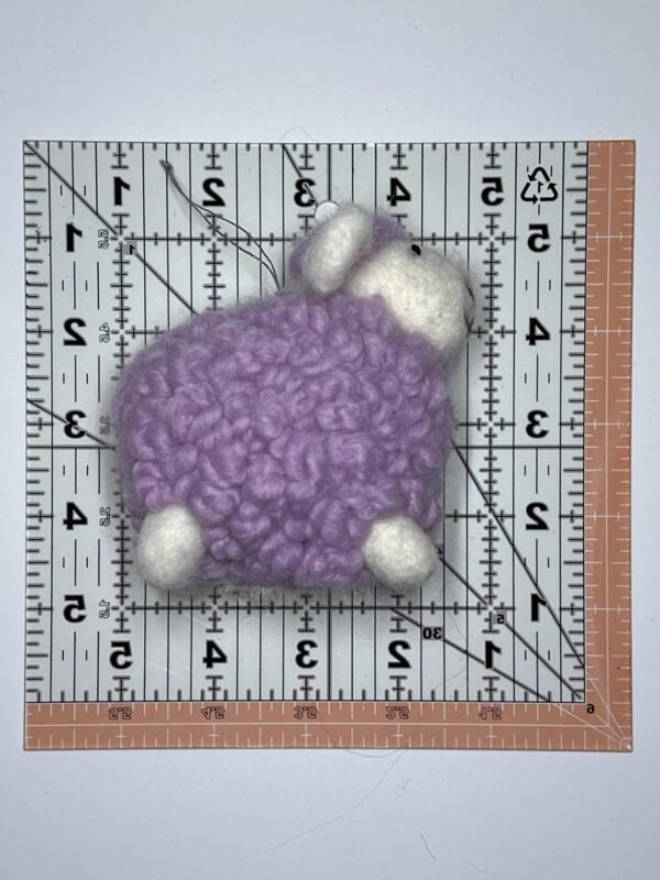 Needle Felted Sheep Ornament 4-Inch Purple Wool Animal Cute Christmas Decor Secret Santa Gift Office Desk Decor 7-Year Anniversary Present - Image 6