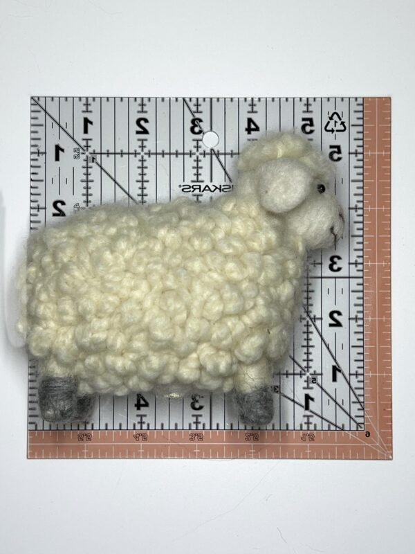 Needle Felted Sheep Decoration Handmade Ornament Felted Shelf Decoration Cute White Sheep Homemade Gift Seventh Wedding Anniversary Wool - Image 7